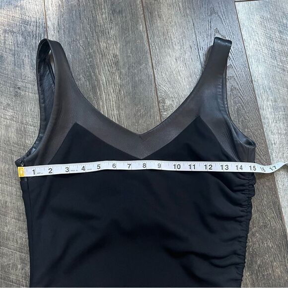 Vintage David Rodriguez Stunning Black Formal Dress Ruched Side Asymmetrical Hem - Picture 10 of 12